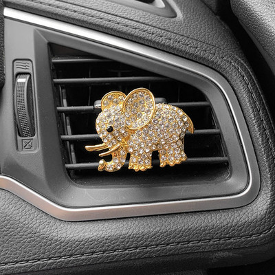 Gyémánt Elefánt Légfrissítő Aroma Auto Szellőző Kivezető Clip Illat Köln Aromaterápia Parfüm Decor Bling Autós kiegészítők