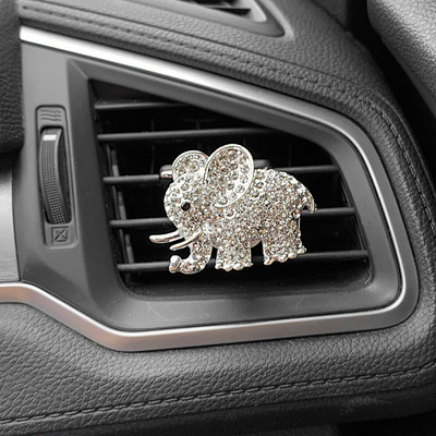 Gyémánt Elefánt Légfrissítő Aroma Auto Szellőző Kivezető Clip Illat Köln Aromaterápia Parfüm Decor Bling Autós kiegészítők