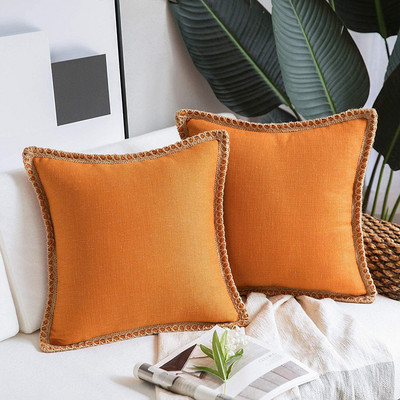 Vászon szélű párnahuzat nappaliba Falbala díszpárnák többszínű otthoni dekoratív párnahuzat Nordic Housse De Coussin