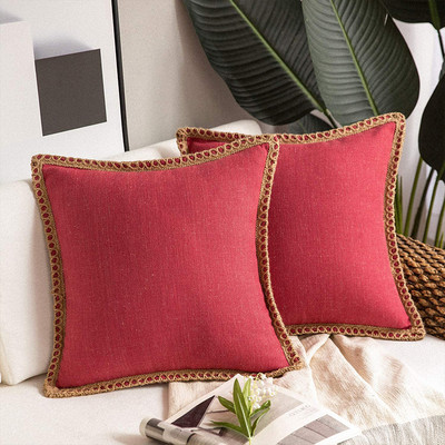Vászon szélű párnahuzat nappaliba Falbala díszpárnák többszínű otthoni dekoratív párnahuzat Nordic Housse De Coussin