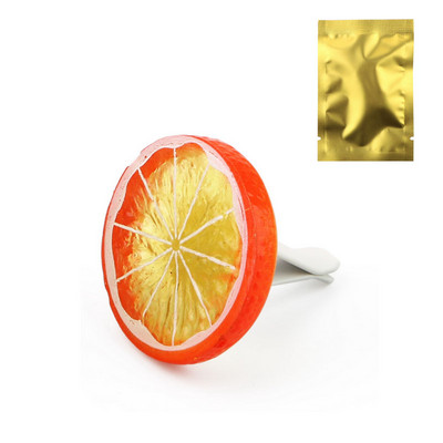 Citrom alakú autós formázó autós légfrissítő szilárd illat, automatikus kilépő parfüm légkondícionáló szellőzőkapocs ajándék szilárd balzsam