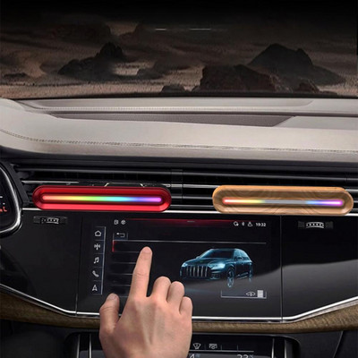 Praktiski Vent Fragrance Gradient Vent Clip Gaisa atsvaidzinātāji, pievilcīgi ar apkārtējās gaismas pievilcīgo automašīnas difuzoru