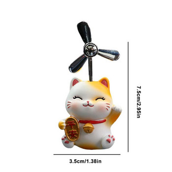 Διαχύτης αυτοκινήτου Propeller Cute Pilot Cat Car Diffuser Propeller Αρωματικός αέρας για το διακοσμητικό κλιπ αρώματος εξαερισμού αυτοκινήτου