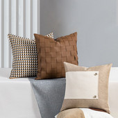 Pernă din piele tricotată nordic Home Decor Husă de pernă Față de pernă decorativă Decorare camera de zi Perne 45x45cm