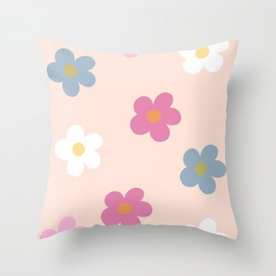 Combinație de perne de flori nordice moderne, pernă de plante portocalie, pernă de canapea, fată de pernă, pernă de birou, pernă pentru somn de după-amiază