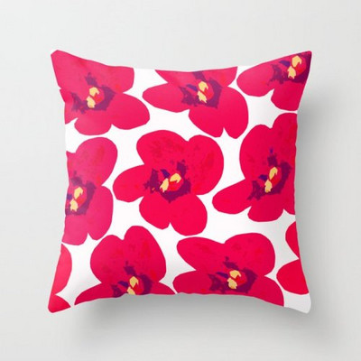 Combinație de perne de flori nordice moderne, pernă de plante portocalie, pernă de canapea, fată de pernă, pernă de birou, pernă pentru somn de după-amiază