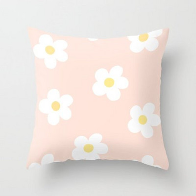 Combinație de perne de flori nordice moderne, pernă de plante portocalie, pernă de canapea, fată de pernă, pernă de birou, pernă pentru somn de după-amiază