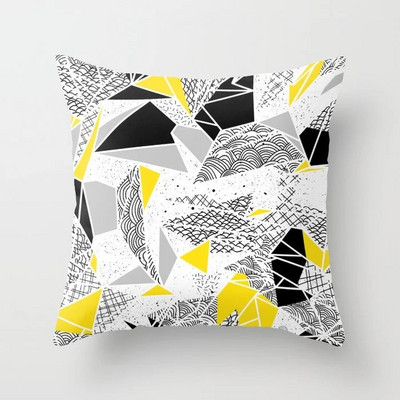 Combinație de perne de flori nordice moderne, pernă de plante portocalie, pernă de canapea, fată de pernă, pernă de birou, pernă pentru somn de după-amiază