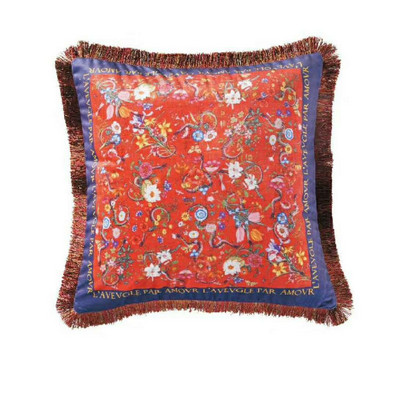 45 x 45 cm-es luxus tigris duplex nyomtatás négyzet alakú párnahuzat modell nappali kanapé dekoratív bojt párna bársony párnahuzat