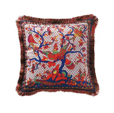 45 x 45 cm-es luxus tigris duplex nyomtatás négyzet alakú párnahuzat modell nappali kanapé dekoratív bojt párna bársony párnahuzat