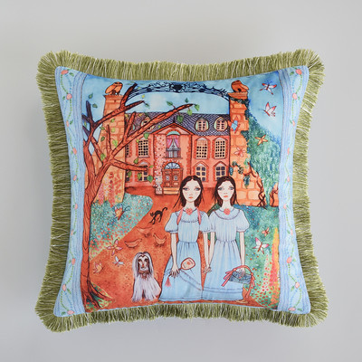 45 x 45 cm-es luxus tigris duplex nyomtatás négyzet alakú párnahuzat modell nappali kanapé dekoratív bojt párna bársony párnahuzat