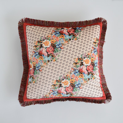 45 x 45 cm-es luxus tigris duplex nyomtatás négyzet alakú párnahuzat modell nappali kanapé dekoratív bojt párna bársony párnahuzat