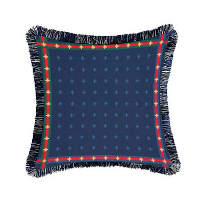 45 x 45 cm-es luxus tigris duplex nyomtatás négyzet alakú párnahuzat modell nappali kanapé dekoratív bojt párna bársony párnahuzat