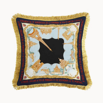 45 x 45 cm-es luxus tigris duplex nyomtatás négyzet alakú párnahuzat modell nappali kanapé dekoratív bojt párna bársony párnahuzat