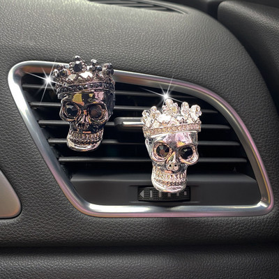 Radošs auto gaisa atsvaidzinātājs Skull Auto Gaisa kondicionētājs Gaisa izvads Smaržas Klips Auto Smaržas Ornaments Automašīnas Dekorācijas Automašīnas Smaržas
