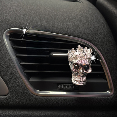 Kreativni osvježivač zraka za automobil Lubanja Automatski otvor za klimu Otvor za miris Mirisna kopča Parfem za automobil Ukras za automobil Miris za automobil