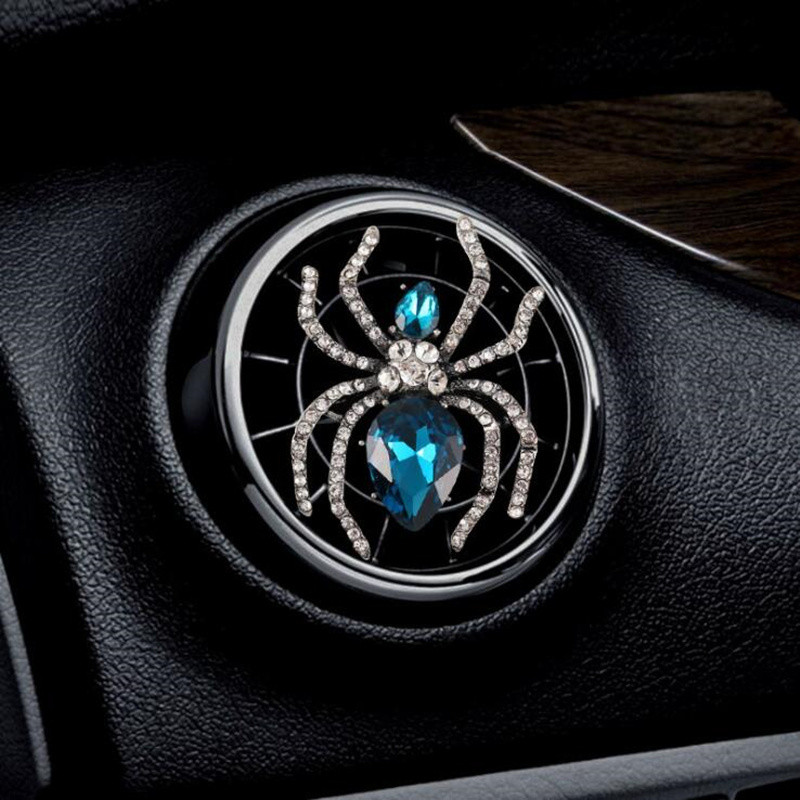 autó gyémánt díszek aromaterápiás levegő kimenet autó kiegészítők pók klip Autó-stílus parfümök 100 eredeti
