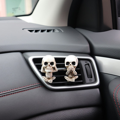 1 db Bone Skull Ghost Autóillat Emberi Test Skeleton Stílusú Gyanta Autóparfüm Légfrissítő Auto Illat Autószag Kiegészítők