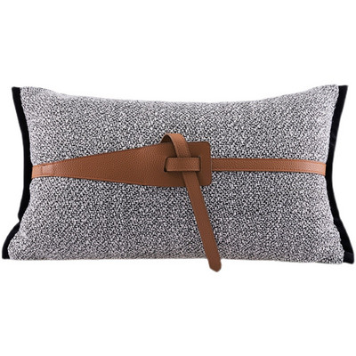 DAVINRICH H Style Dekoratív ágyéki párnahuzat Luxus vontatóköpeny Blet Design Modern minimalista derékpárna tok Villa Hotelhez