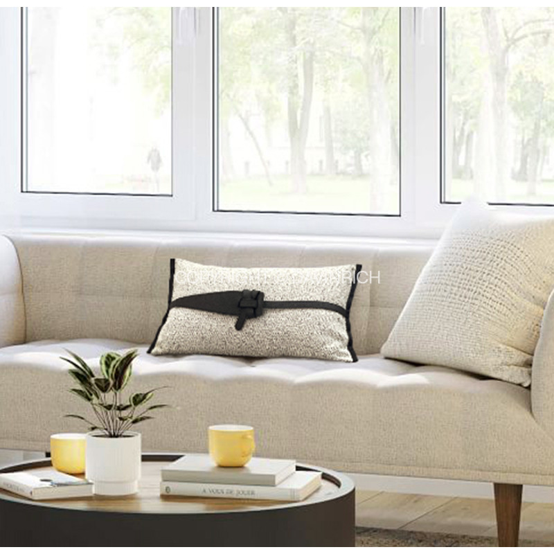 DAVINRICH H Style Dekoratív ágyéki párnahuzat Luxus vontatóköpeny Blet Design Modern minimalista derékpárna tok Villa Hotelhez