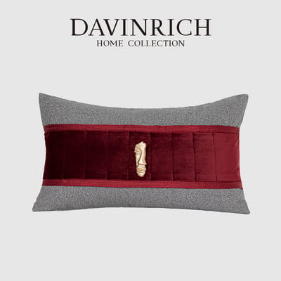 DAVINRICH Medusa μοντέρνα καλύμματα μαξιλαριών Luxury Burgundy Red Velvet Luxury Portrait Διακοσμητικές Μαξιλαροθήκες Ριχτάρια Καναπές σαλονιού