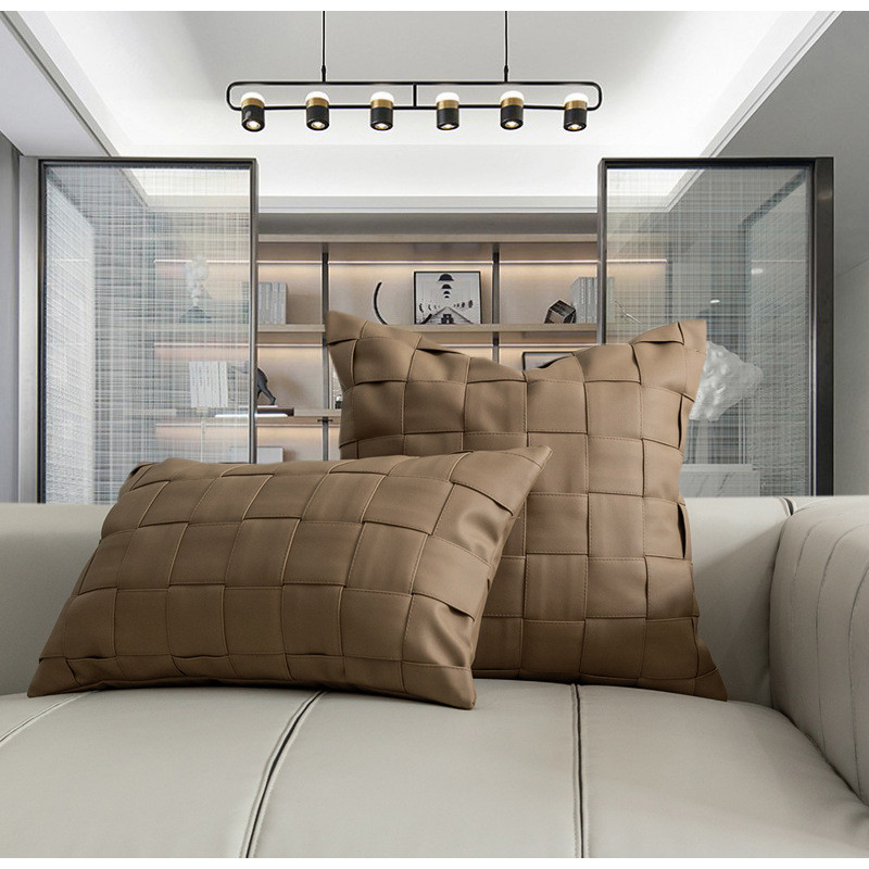 DAVINRICH Jastučnica s narančasto bež teksturom lana od jute Vintage Boho kućni dekor Moderna seoska kuća Boemska jastučnica 45x45 cm