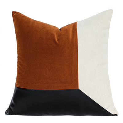 DAVINRICH Μητροπολιτικό κάλυμμα μαξιλαριού από μαλακό φανελένιο δερμάτινο συνονθύλευμα μαξιλαροθήκη οσφυϊκού τύπου Μοντέρνα πολυτελής διακόσμηση σπιτιού