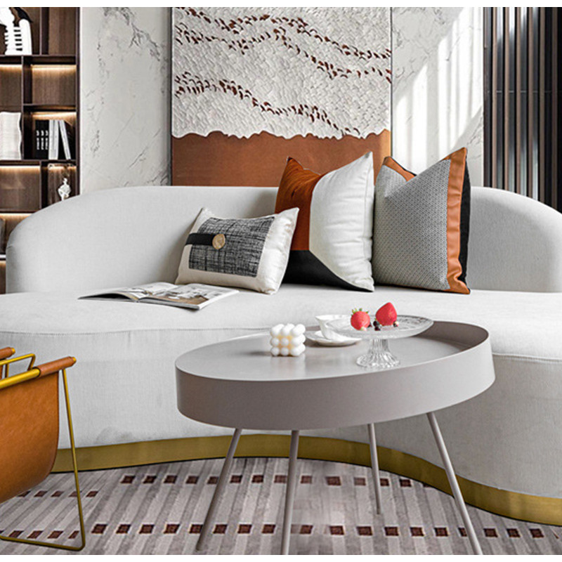 DAVINRICH Μητροπολιτικό κάλυμμα μαξιλαριού από μαλακό φανελένιο δερμάτινο συνονθύλευμα μαξιλαροθήκη οσφυϊκού τύπου Μοντέρνα πολυτελής διακόσμηση σπιτιού