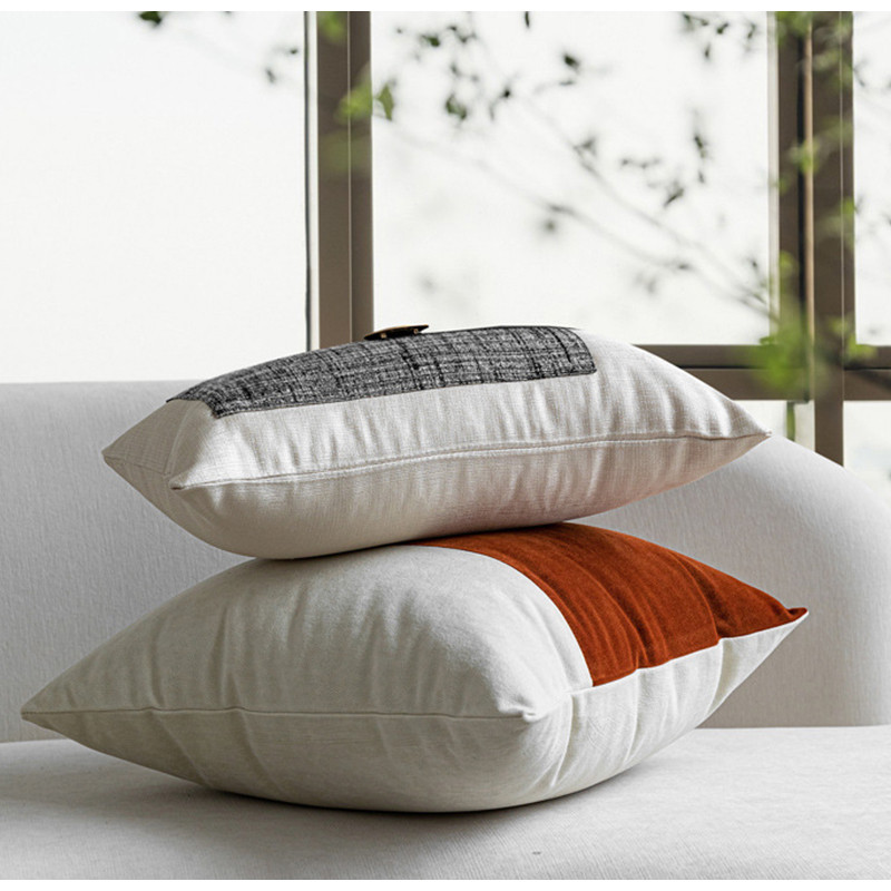 DAVINRICH Μητροπολιτικό κάλυμμα μαξιλαριού από μαλακό φανελένιο δερμάτινο συνονθύλευμα μαξιλαροθήκη οσφυϊκού τύπου Μοντέρνα πολυτελής διακόσμηση σπιτιού