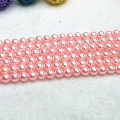 Hot Sale 4-14mm Όμορφη Πράσινη πολύχρωμη Απομίμηση Κοχυλιού Μαργαριτάρι Στρογγυλές Χαλαρές Χάντρες Γυναικεία πάρτι Γάμοι Δώρα Κοσμήματα Κατασκευή 15"