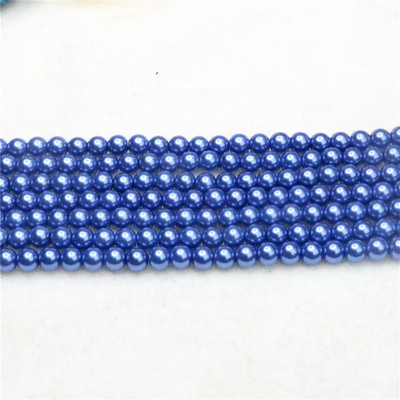 Hot Sale 4-14mm Όμορφη Πράσινη πολύχρωμη Απομίμηση Κοχυλιού Μαργαριτάρι Στρογγυλές Χαλαρές Χάντρες Γυναικεία πάρτι Γάμοι Δώρα Κοσμήματα Κατασκευή 15"