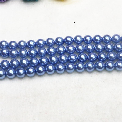 Hot Sale 4-14mm Όμορφη Πράσινη πολύχρωμη Απομίμηση Κοχυλιού Μαργαριτάρι Στρογγυλές Χαλαρές Χάντρες Γυναικεία πάρτι Γάμοι Δώρα Κοσμήματα Κατασκευή 15"