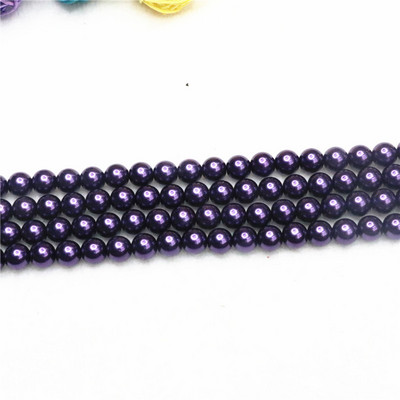 Hot Sale 4-14mm Όμορφη Πράσινη πολύχρωμη Απομίμηση Κοχυλιού Μαργαριτάρι Στρογγυλές Χαλαρές Χάντρες Γυναικεία πάρτι Γάμοι Δώρα Κοσμήματα Κατασκευή 15"