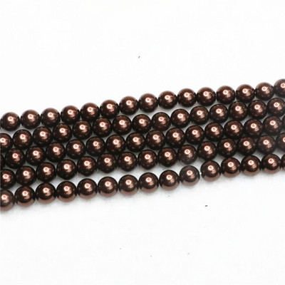 Hot Sale 4-14mm Όμορφη Πράσινη πολύχρωμη Απομίμηση Κοχυλιού Μαργαριτάρι Στρογγυλές Χαλαρές Χάντρες Γυναικεία πάρτι Γάμοι Δώρα Κοσμήματα Κατασκευή 15"