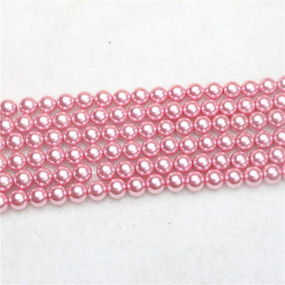 Hot Sale 4-14mm Όμορφη Πράσινη πολύχρωμη Απομίμηση Κοχυλιού Μαργαριτάρι Στρογγυλές Χαλαρές Χάντρες Γυναικεία πάρτι Γάμοι Δώρα Κοσμήματα Κατασκευή 15"