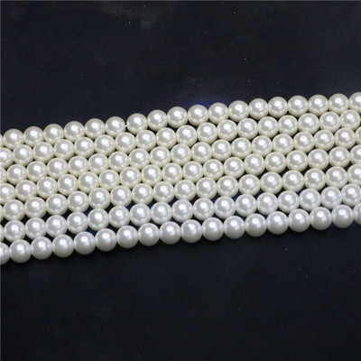 Hot Sale 4-14mm Όμορφη Πράσινη πολύχρωμη Απομίμηση Κοχυλιού Μαργαριτάρι Στρογγυλές Χαλαρές Χάντρες Γυναικεία πάρτι Γάμοι Δώρα Κοσμήματα Κατασκευή 15"