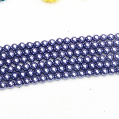 Hot Sale 4-14mm Όμορφη Πράσινη πολύχρωμη Απομίμηση Κοχυλιού Μαργαριτάρι Στρογγυλές Χαλαρές Χάντρες Γυναικεία πάρτι Γάμοι Δώρα Κοσμήματα Κατασκευή 15"