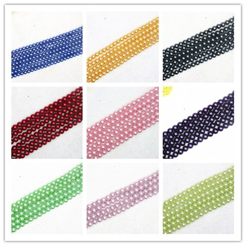 Hot Sale 4-14mm Όμορφη Πράσινη πολύχρωμη Απομίμηση Κοχυλιού Μαργαριτάρι Στρογγυλές Χαλαρές Χάντρες Γυναικεία πάρτι Γάμοι Δώρα Κοσμήματα Κατασκευή 15"