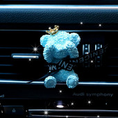 Cartoon Crown Bear Car Air Vent Frissítő Illat Parfüm Dekorációk Diffúzor Ctue