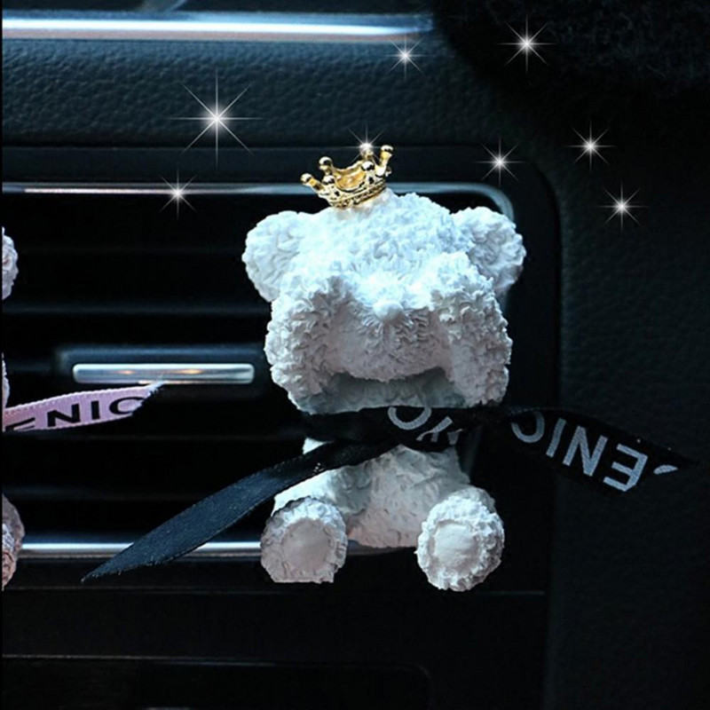 Cartoon Crown Bear Car Air Vent Frissítő Illat Parfüm Dekorációk Diffúzor Ctue