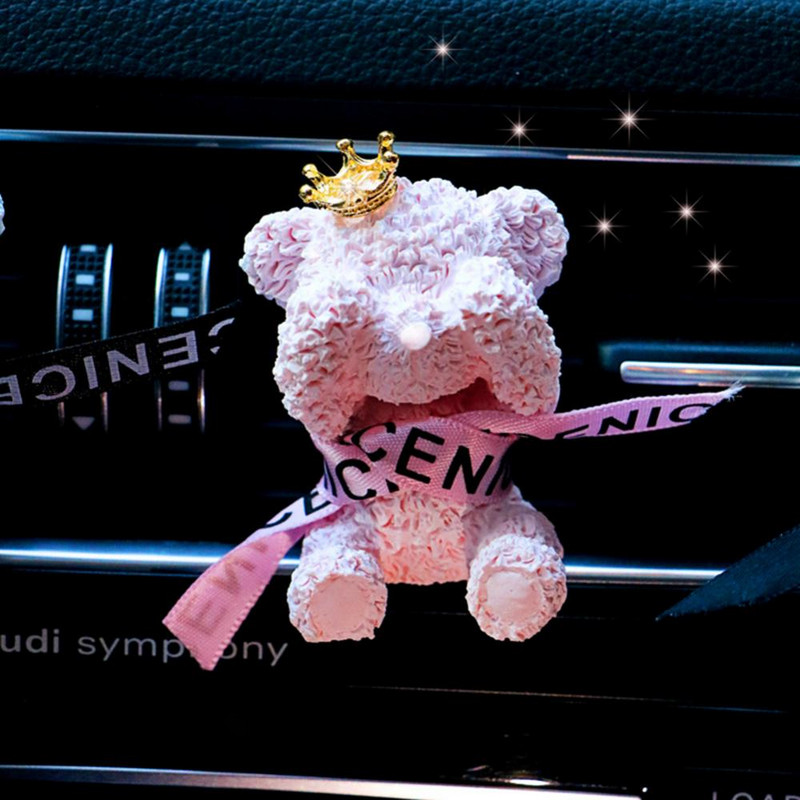 Cartoon Crown Bear Car Air Vent Frissítő Illat Parfüm Dekorációk Diffúzor Ctue