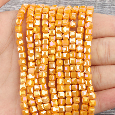 2 mm 3 mm 4 mm AB Fasetirana kocka austrijske kristalne staklene perle kvadratne labave razmaknice za izradu nakita DIY narukvica ogrlica