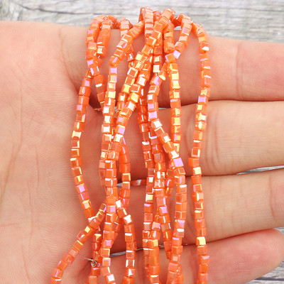 2 mm 3 mm 4 mm AB Fasetirana kocka austrijske kristalne staklene perle kvadratne labave razmaknice za izradu nakita DIY narukvica ogrlica