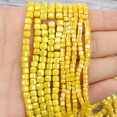 2 mm 3 mm 4 mm AB Fasetirana kocka austrijske kristalne staklene perle kvadratne labave razmaknice za izradu nakita DIY narukvica ogrlica