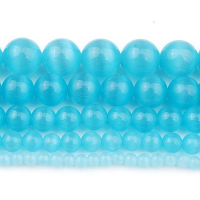 Prirodni kamen Plavi kristalni kvarcni mjesečev kamen Agati Tigrovo oko Žad Okrugle perle za izradu nakita Ručno izrađene narukvice Dodaci