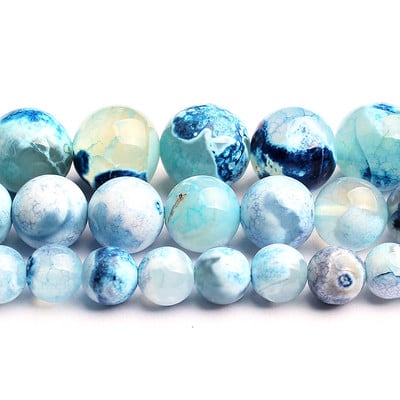 Prirodni kamen Plavi kristalni kvarcni mjesečev kamen Agati Tigrovo oko Žad Okrugle perle za izradu nakita Ručno izrađene narukvice Dodaci