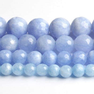 Prirodni kamen Plavi kristalni kvarcni mjesečev kamen Agati Tigrovo oko Žad Okrugle perle za izradu nakita Ručno izrađene narukvice Dodaci