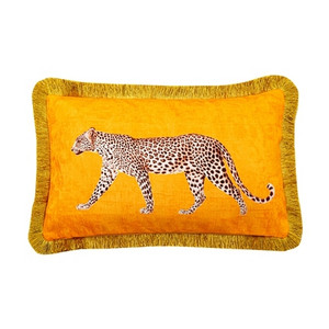 Otthoni dekoráció párnahuzat Dekoratív ágyéki párnahuzat Vintage Artistic Tiger Leopard Bojt Luxus Bolster kanapé székágy
