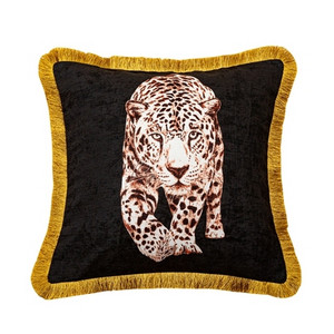Otthoni dekoráció párnahuzat Dekoratív ágyéki párnahuzat Vintage Artistic Tiger Leopard Bojt Luxus Bolster kanapé székágy