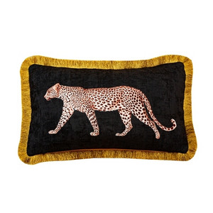 Otthoni dekoráció párnahuzat Dekoratív ágyéki párnahuzat Vintage Artistic Tiger Leopard Bojt Luxus Bolster kanapé székágy